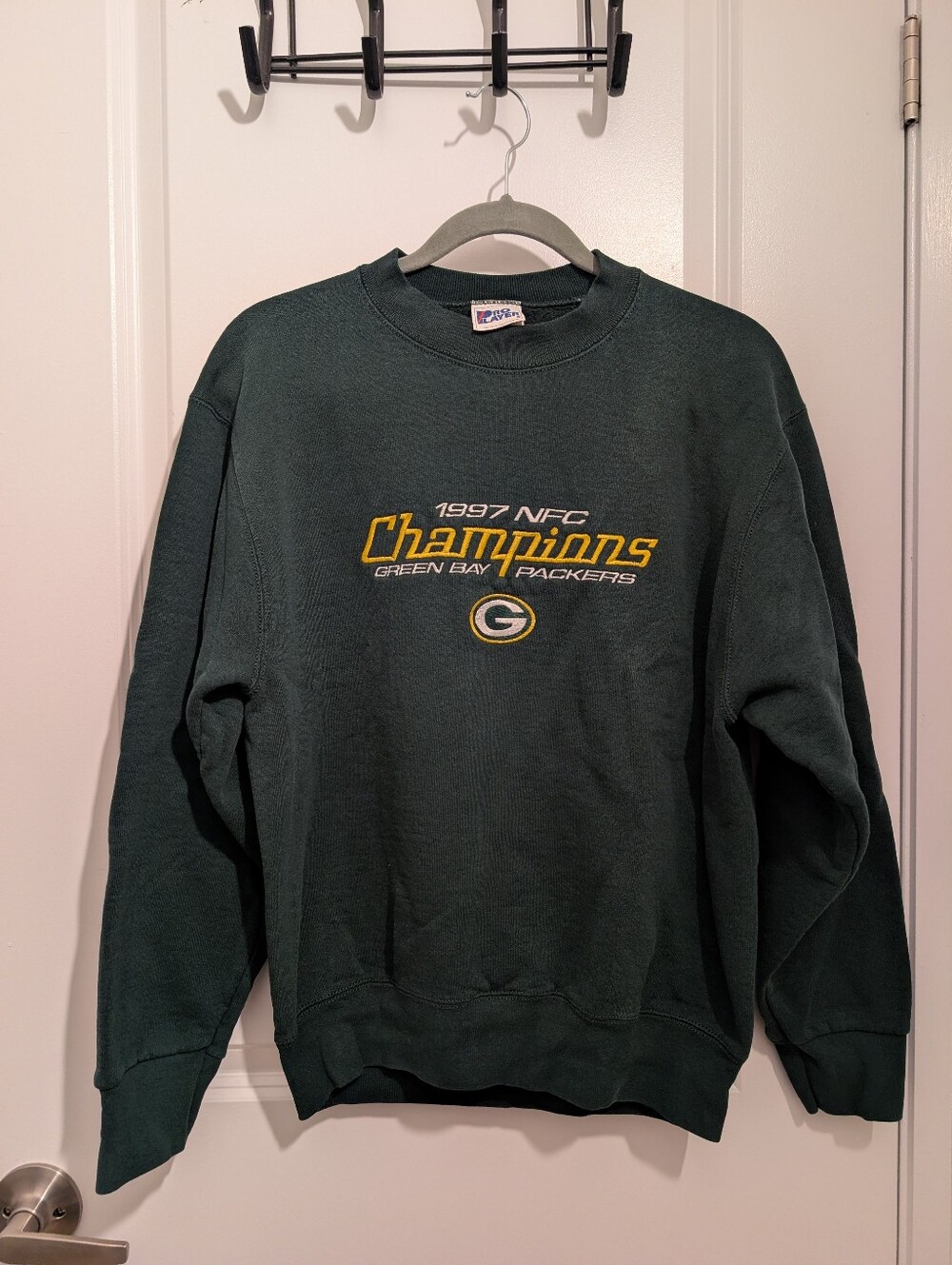 Green Bay Packers 1997 NFC Champions Green Crewneck Sweatshirt